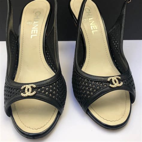 chanel sling black|chanel slingpumps.